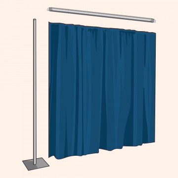 8 Ft. Tall Backdrop Extension Kit (Voile)