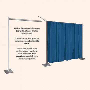 14 Ft. Tall Backdrop Extension Kit (Voile)