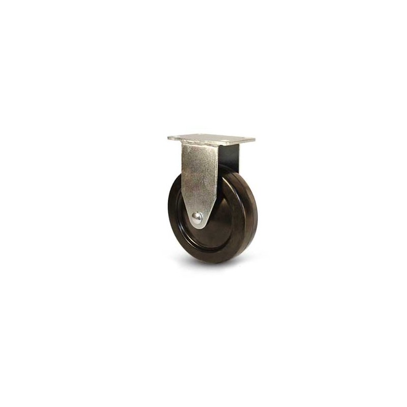 Rigid Caster - Hard Rubber - 5 inch