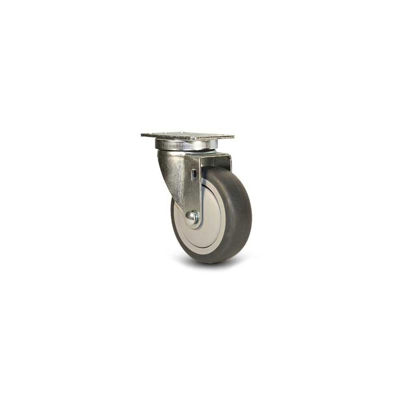 Swivel Caster - Thermo-Pro Rubber w/ Ball Bearing - 4 inch