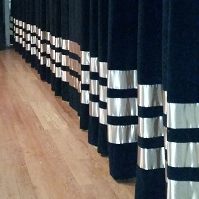 Banded Stage Curtain