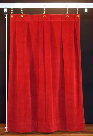 Measuring Stage Curtain Height
